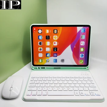 RGB Led Калъф-Клавиатура за iPad 10th 5 Air Air 4 Case Pro 11 2022 5th 6th 2 Air Air 3 Pro 10.5 10.2 7 8 9-ти с Безжична Мишка 0