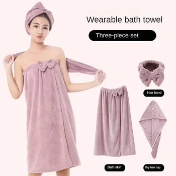 3 бр./ микрофибър, женски кърпи за баня и за душ, комплект кърпи за лице за възрастни, кърпа за вана и сауна, быстросохнущее
