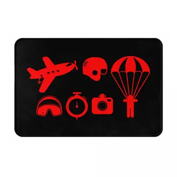 Забавни парашутисти Екстремни спортове, скокове с парашут, подложка за дома, Творчески мат, супер Мек впитывающий изтривалка за врата за баня