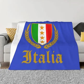 Italia Италия Одеяло с италиански флаг, кадифе, Летен климатик, Евро, мултифункционален покривки за легла, офис мат комплект дрехи 1