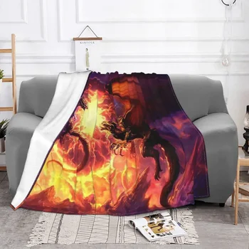 Изкуството на борба с дракони Одеяло с дракон Фланелевое Зимата на Летящото Одеяло с Дракон Дышащее Супер Мека Покривка за дивана Юрган за спалня