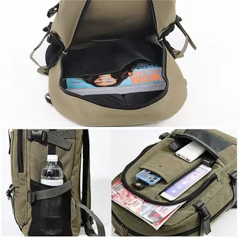 Раница за пътуване, мъжки тактическа военна чанта за катерене, мъжки холщовые раници с голям капацитет, туристическа чанта за компютър, чанта за компютър 2