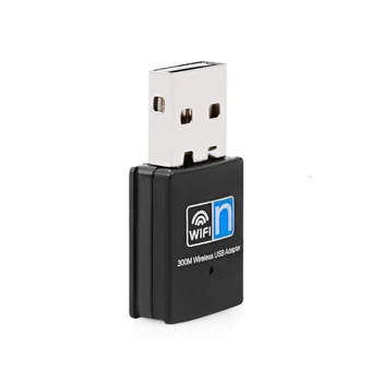 Безжична мини-USB Wifi адаптер 802.11 N 300 Mbit /s, приемник USB2.0, ключ