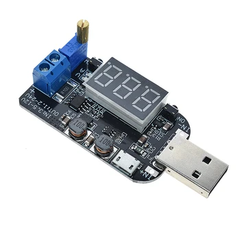 С настоящата USB Micro USB от 5 до 3,3 9 12 18 24 Регулируема стъпка надолу захранващия блок Модул на регулатора на напрежение Led дисплей
