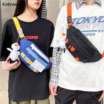 Оксфордские отличителни чанти с ламперия, мъжки чанти през рамо, студентски чанти Harajuku На едно рамо, Японски стил, отношение, Светкавици, чанти за колички, Универсално шик