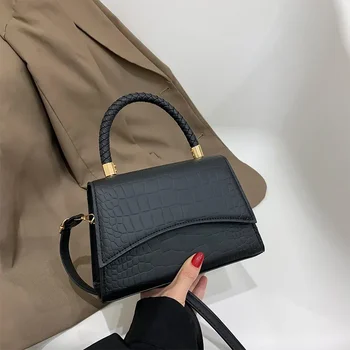 Чанта през рамо от цялата изкуствена кожа, модерен дизайнерски чанти, чанта с горната дръжка за жени, ежедневна чанта през рамо