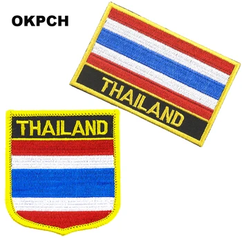 Ленти с флага на Тайланд, бродирани ленти с флага, ленти с националния флаг, ленти за дрехи, бижута със собствените си ръце PT0172-2