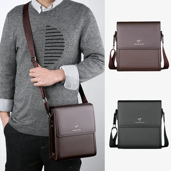 Бизнес чанта през рамо за мъже, кожен портфейл-портър, дизайнерска луксозна чанта през рамо, странична чанта за телефон, чанта Bolsas