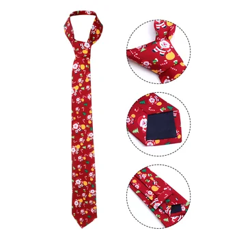 1бр Коледен вратовръзка за мъжете вратовръзка Шик Вратовръзка с принтом, Декоративен Коледен Вратовръзка, Аксесоари за дрехи В стил B