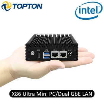 Topton 6 W Ultra X86 Мини-КОМПЮТЪР Pentium N3700 N3160 Четириядрен Промишлен Безвентиляторный компютър Pocket PC GPIO Dual Gigabit LAN 2xUSB3.0