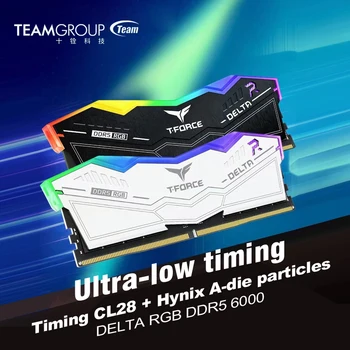 TEAMGROUP T-Force Delta RGB DDR5 Ram 2x16GB 6000 Mhz 7200 Mhz A-DIE Тенис на Модул памет Ram за Чипсет Серия 600 700 XMP 3.0