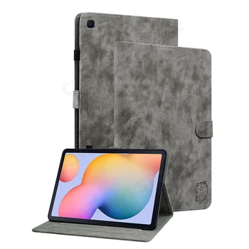 Хубава Калъф-Книжка с Релефни Тигър и Мека Задния капак от TPU За Samsung Galaxy Tab S5e Case SM-T720 SM-T725 10,5 
