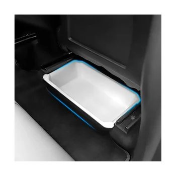 За Tesla, Модел Y 2021 2022 2023 Аксесоари Кутия за съхранение под седалката на Организатор Скрит тава за съхранение на кошници под седалката 4