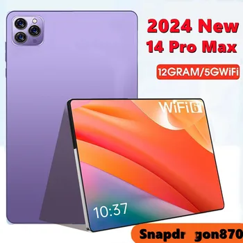 Tab 14 Pro Max 2023 Таблет Android 12-11 Инча Snapdgon 870 с IPS дисплей Таблет 12 GB, 512 GB Таблети PC Глобалната версия 5G Pad Pro