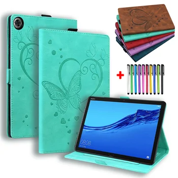 Калъф от Изкуствена кожа Funda за Lenovo Tab K10 Case 10,3 инча 2021 TB-X6C6F X NBF Tablet Butterfly Shell За Lenovo Tab K 10 Калъф + Дръжка