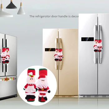 1БР Коледна капачка на дръжката на вратата, на хладилника Кухненски Уреди Защитно покритие за ръкавици Коледни Украси и Аксесоари за дома, Горещи 1