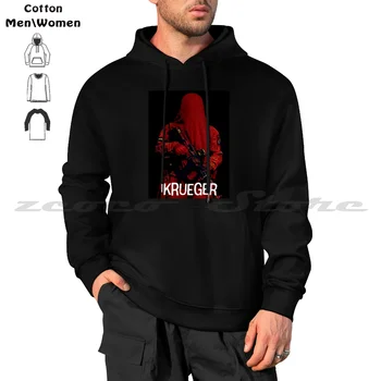 Модерен плакат на филма Krueger Мъжки дамски модни памучен hoody с качулка на 80-те години Warzone Modern Warfare Mw Krueger