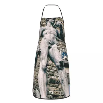 Статуята на Давид на Микеланджело, Площада на Синьорията, Флоренция Италия Престилки-готвач За Приготвяне на Храна Кухненски Десертно Лигавник Бокс за Жени, Мъже