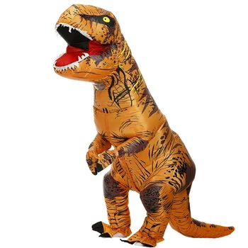 Надуваеми костюми динозавър Тираннозавра за възрастни и деца, Пурим, Хелоуин, Коледа Талисман, аниме парти, Cosplay, Рокля, костюмиран