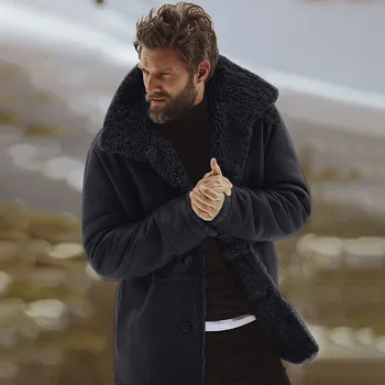 Мъжко палто, есенно-зимния ново топло плътно намира в авангарда ежедневното палто размер плюс за британските крайградски пътувания