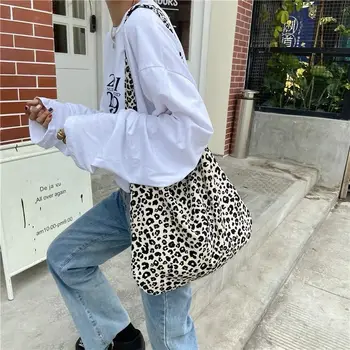 Модерна малка чанта-месинджър с леопардовым принтом, японски и корейски стил, холщовая чанта на едно рамо за студентки
