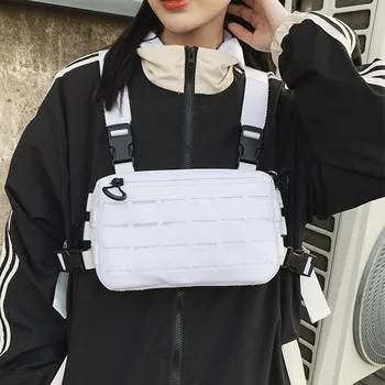 Тактическа нагрудная чанта Унисекс, градинска облекло в стил хип-хоп, Функционални Нови Скута чанти, Регулируем нагрудная чанта през рамо, жилетка Kanye West