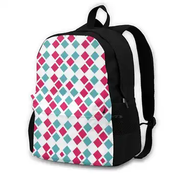 Синьо-розово стръмен модел на лента, за жени, мъже, юноши, пътни училищни чанти за лаптоп, красиви листа, хавайски цветя, рози райе