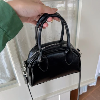 Скъпа однотонная дамска чанта за през рамото от изкуствена кожа, модерен нови ежедневни дамски чанти-незабавни посланици, прости сладки дамска чанта, портфейл