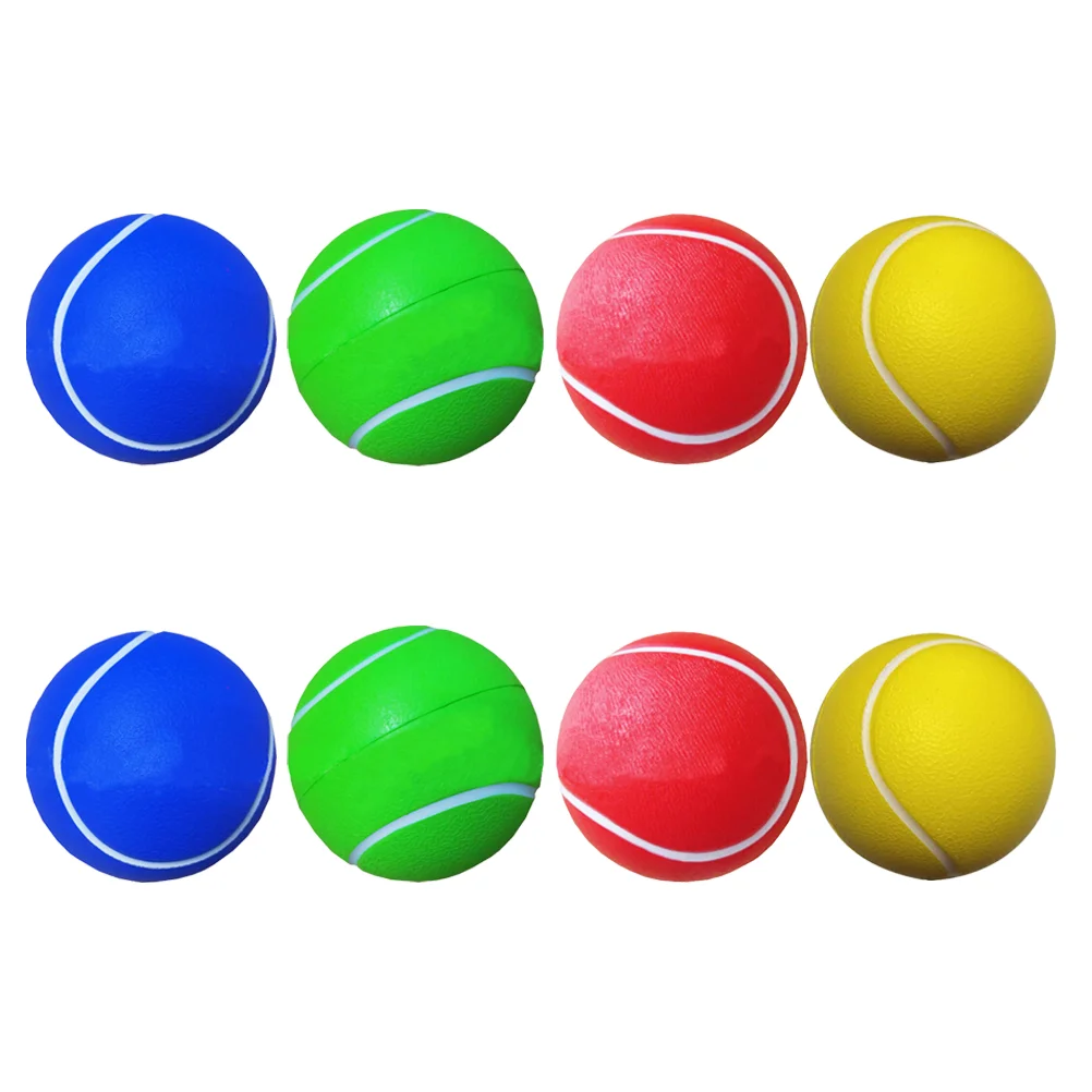 8шт Творчески топки за Тенис Спортни Топки за Тенис Спортни Изкуствени Тенис топки За игра на топка (2 елемента Жълто, 2 елемента Червен, 2 елемента Син, 2 елемента