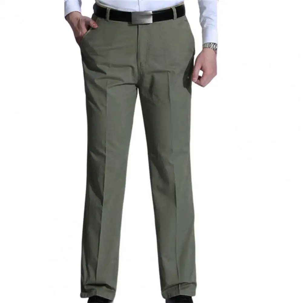 Популярни бизнес панталони, обикновен, много меки, Пролет-лято, Разтеглив, прави панталони за костюм 0
