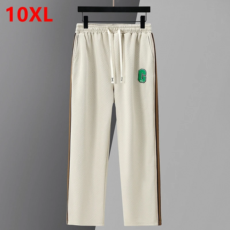 Мъжки модни маркови свободни персонализирани панталони в стил мозайка голям размер, есенни модни спортни панталони, джоггеры за бягане с тегло 160 кг 10xl, мъжки панталони за джогинг