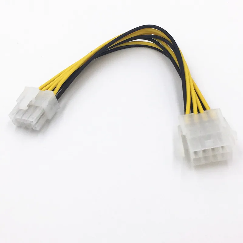 Удължителен кабел за захранване на процесора, 8-контактна линия хранене, удължен кабел-адаптер за преобразуване на мощността, 8-контактна линия за захранване на дънната платка.