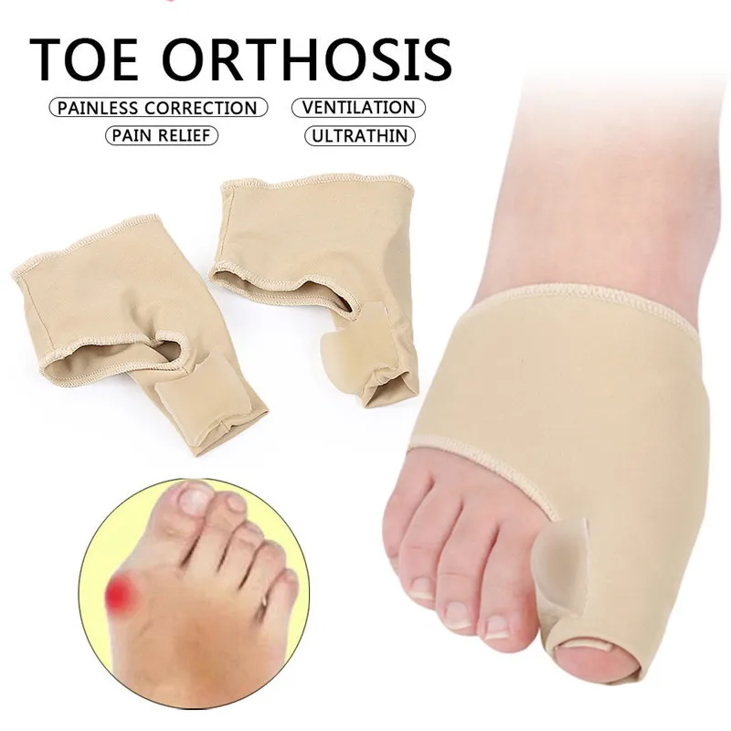 2 елемента Ортопедични чорапи за педикюр с голяма кост За корекция на палеца на крака Силиконови Коректори Вальгусной деформация на Скоби Разделител за пръстите на Инструменти за грижа за краката