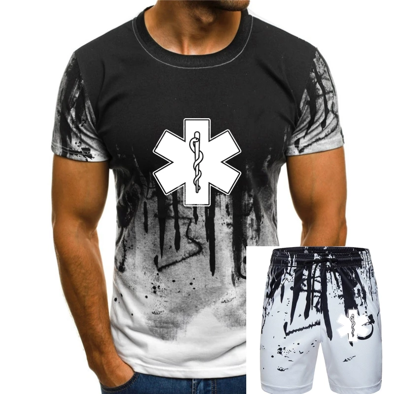 Мъжки t-shirt EMS EMT Star Of Life, Служба за спешно реагиране, реколта тениска
