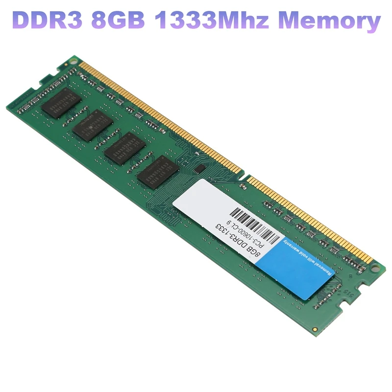 Памет 8GB DDR3 1333MHz RAM PC3-10600 DIMM За AMD Разпределени паметта 1.5 V 240Pin Памет За AMD