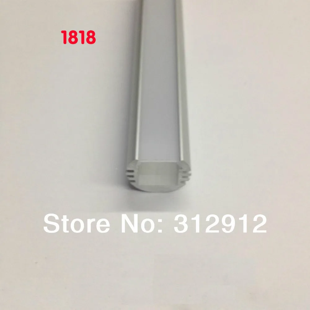 RA-1818; Led алуминиев профил с дължина 1 m (анодизиран сребрист цвят) с капак от PC; за гъвкави или твърди led ленти