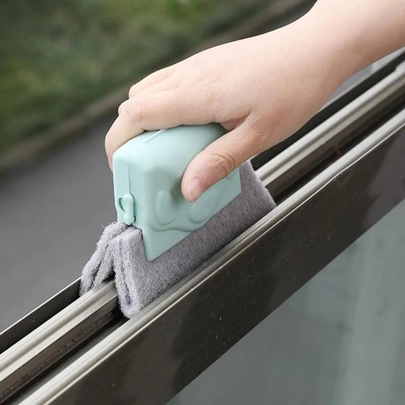 Домашна Творческа Кърпа за почистване на прозорци фуги, Четка за почистване на прозорци, Четка за почистване на пукнатини за прозорци, Инструмент за почистване на кухня, чист Прозорец на вратата 0
