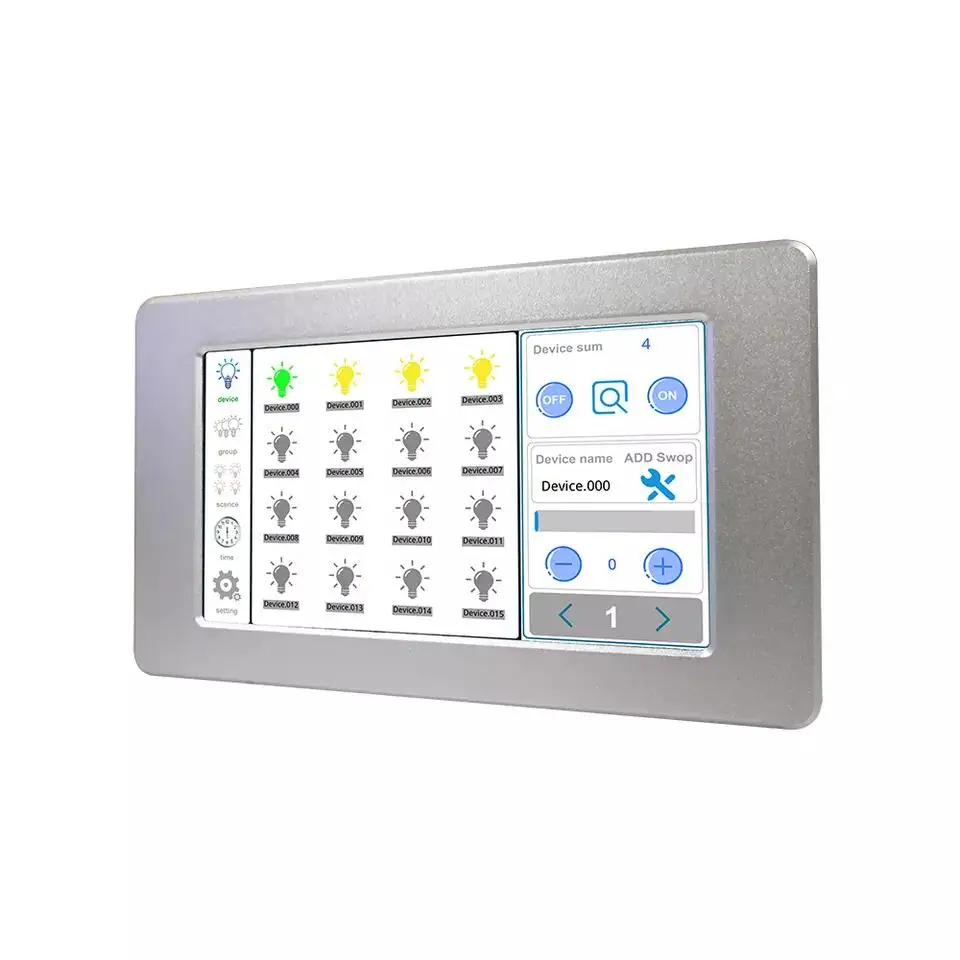 DL103B; Централен контролер с докосване на екрана DALI; Система за управление на осветлението DALI; 12 vdc не по-128 канали, осветителни тела DALI