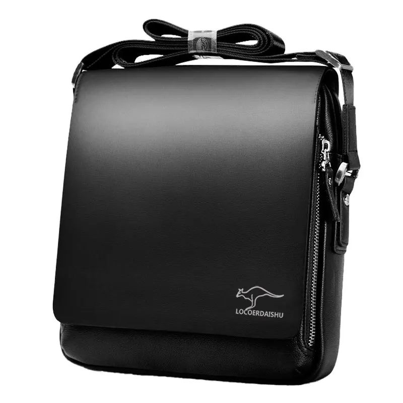 Новата луксозна марка Мъжка чанта през рамо, Класическа Кожена Мъжка чанта, Реколта ежедневни Мъжки чанти-месинджър, Рекламни Бизнес чанта през рамо, Мъжки 1