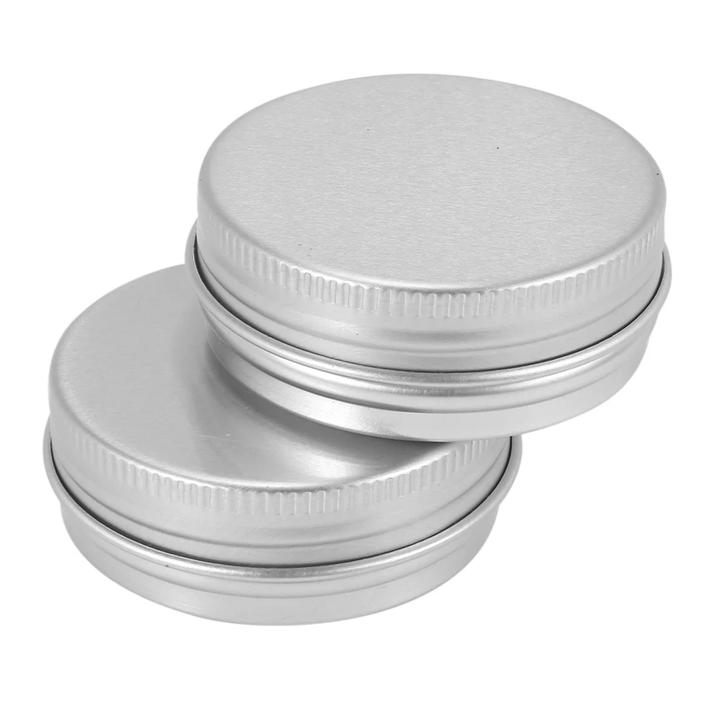 60 опаковки кръгли метални кутии за балсам за устни с завинчивающимися капаци (1 унция) 1