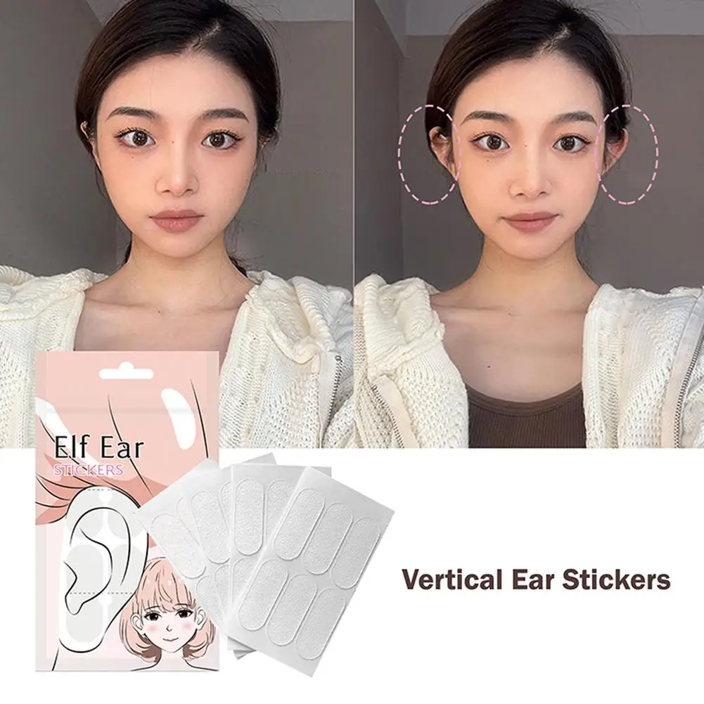 3 листа Ушни стикери Elf V-Face Maker До Стойка за вертикална корекция на Отделен ухо (3 чифта / лист) 2