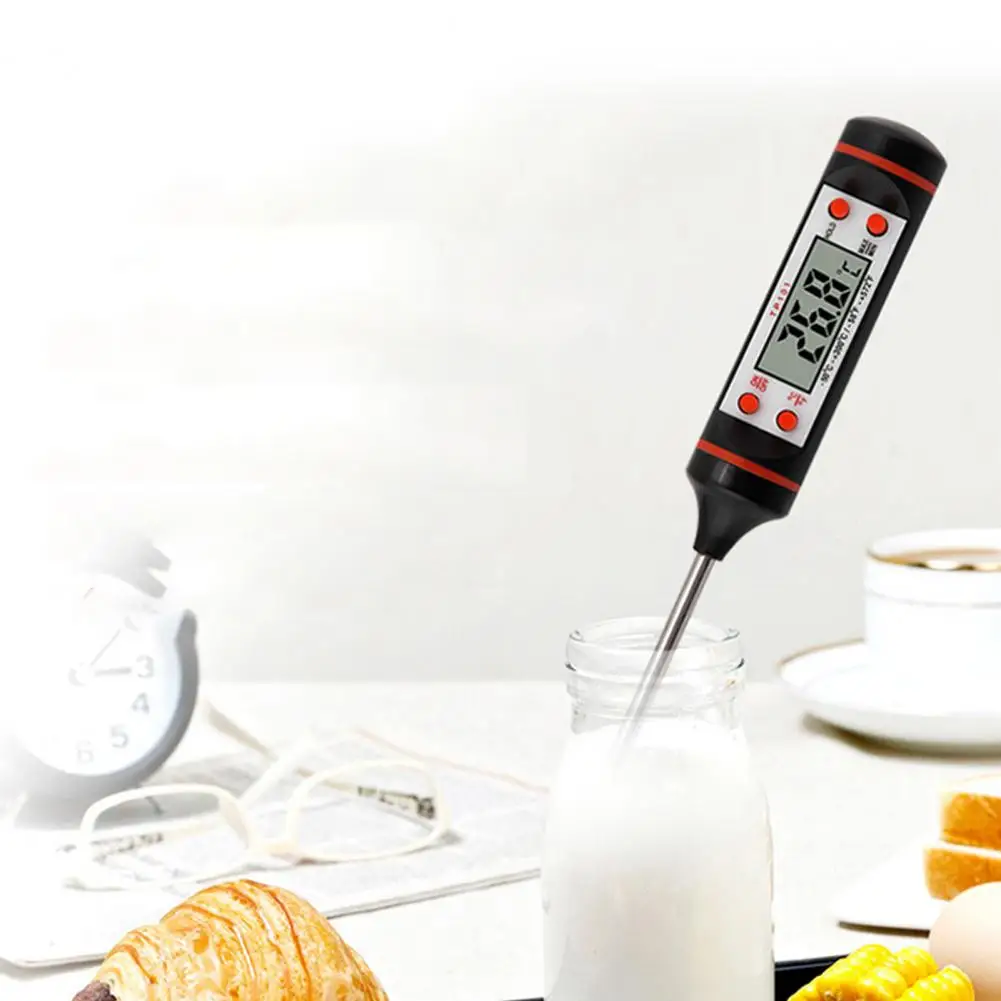 Термометър за месо, кулинарни термометър, мултифункционален кухненски уред с дисплей с висока разделителна способност от неръждаема стомана за дома 2