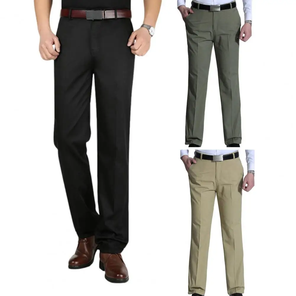 Популярни бизнес панталони, обикновен, много меки, Пролет-лято, Разтеглив, прави панталони за костюм 2