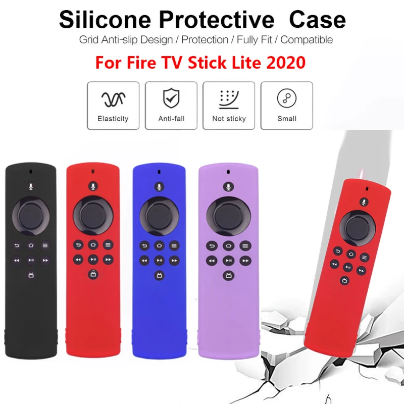 Силиконов калъф за дистанционно управление на Amazon Алекса Voice Remote Lite за Пожар TV Stick, мека моющаяся защита за дистанционни телевизори 2