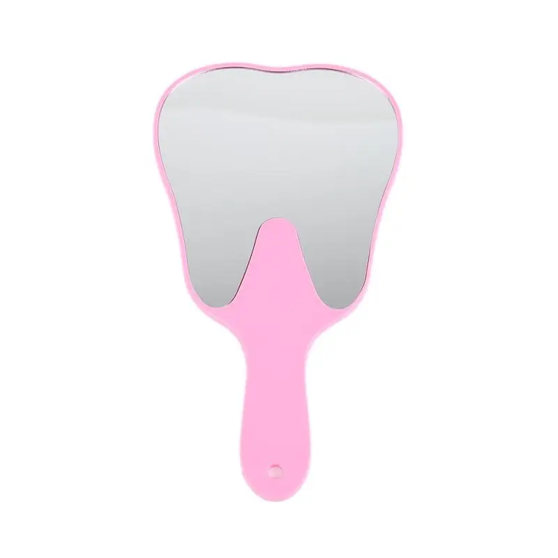 1 ~ 10ШТ Ново огледало за устата във формата на зъб С пластмасова дръжка Огледало за разглеждане на Зъбите, хигиена на устната кухина, козметични огледала СПА центъра 2