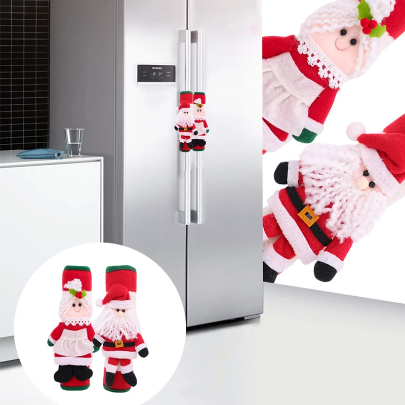 1БР Коледна капачка на дръжката на вратата, на хладилника Кухненски Уреди Защитно покритие за ръкавици Коледни Украси и Аксесоари за дома, Горещи 4