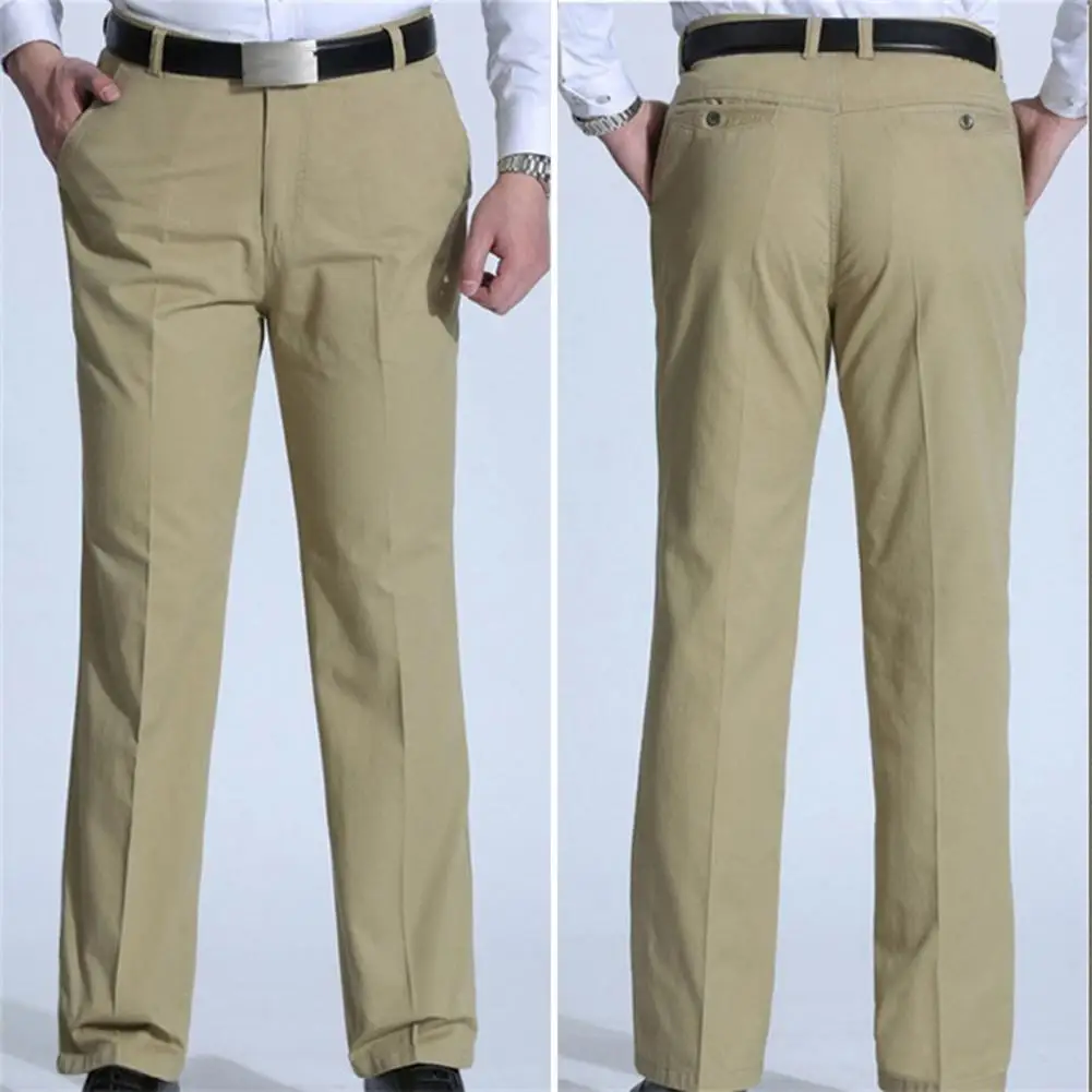 Популярни бизнес панталони, обикновен, много меки, Пролет-лято, Разтеглив, прави панталони за костюм 5